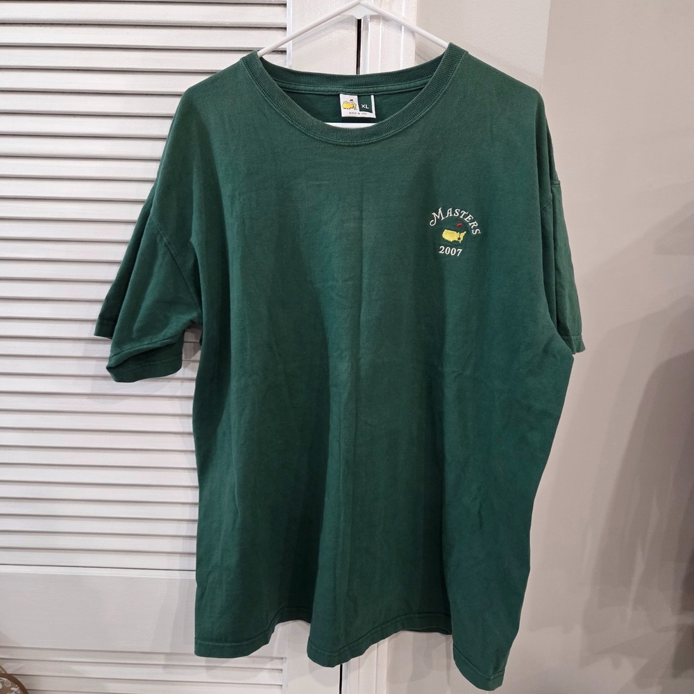 Vintage Dark Green 2007 Masters Golf Tournament Shirt Size XL